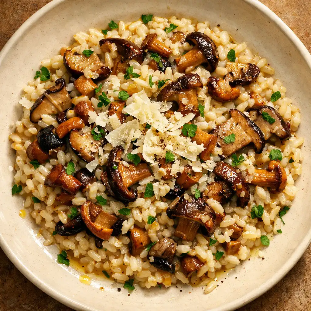 Risotto z grzybami leśnymi